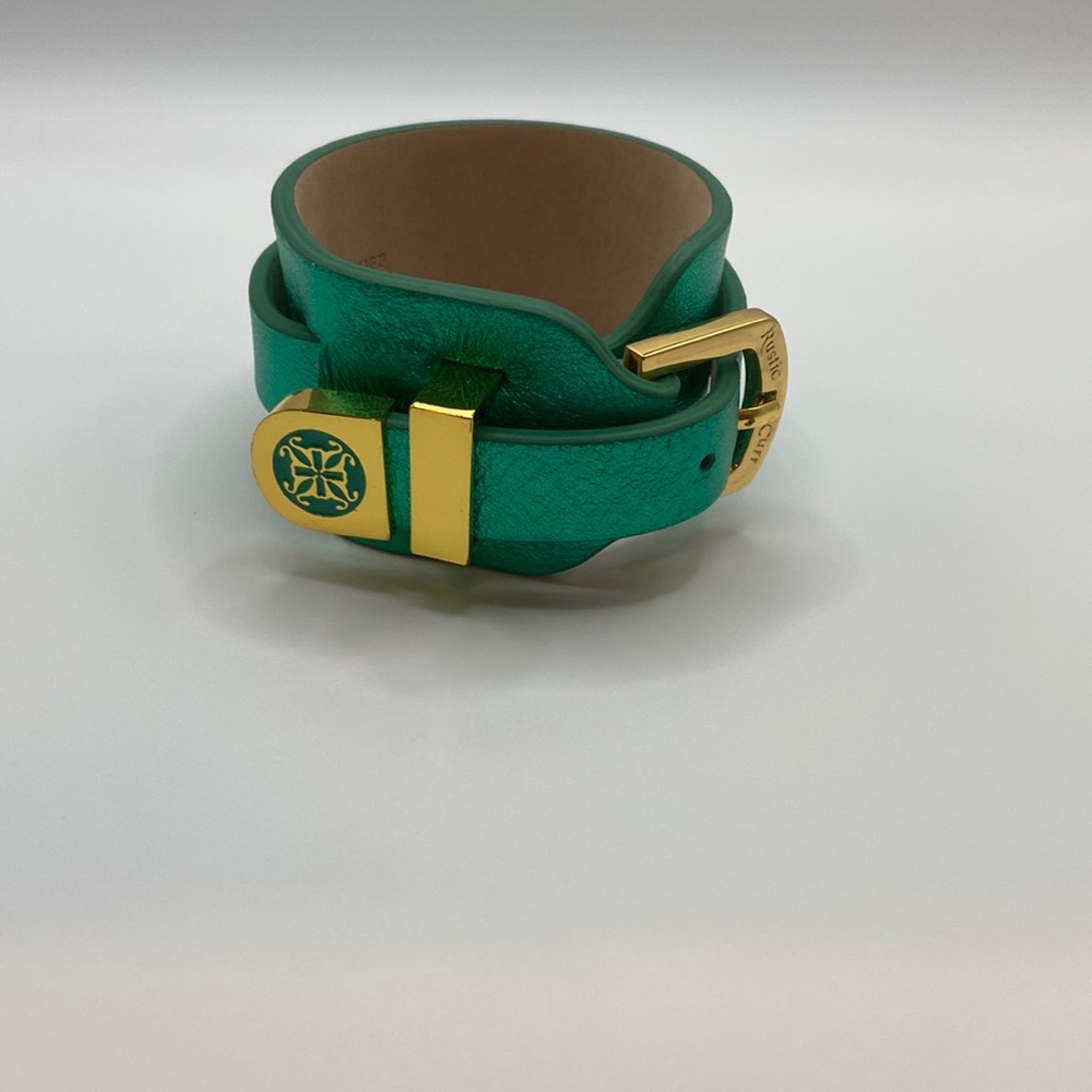 Rustic Cuff Metallic Green Cuff - image 2